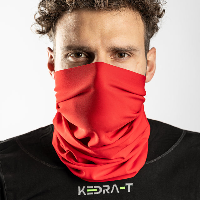 Scaldacollo Tubolare SOFT THERMAL in Pile Tecnico - Rosso